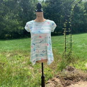 light blue and white shirt